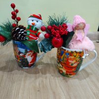 Коледни чаши, снимка 6 - Коледни подаръци - 43253473