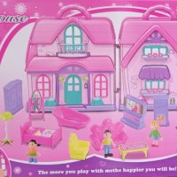  Комплект къща за кукли с аксесоари, снимка 2 - Играчки за стая - 43004345