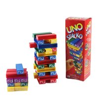 MINI JENGA UNO STACKO | Блокчета УНО за строене. Eдна невероятна игра, снимка 5 - Образователни игри - 43764560