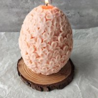 3d Яйце в цветя силиконов молд форма свещ шоколад гипс декор, снимка 2 - Форми - 43915149