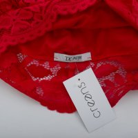 Червена рокля с дантела марка Creens - XL, снимка 8 - Рокли - 38778690