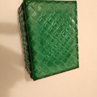 Бохемска стъклена малахитова кутия, снимка 10 - Антикварни и старинни предмети - 44052222