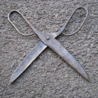Кована абаджийска ножица, снимка 3 - Антикварни и старинни предмети - 29017158