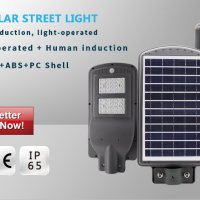 Соларна лампа 40W с pir датчик за движение, IP65 + дистанционно, снимка 4 - Лампи за стена - 26319921