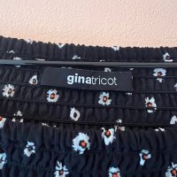 GinaTricot Черна блуза с бели цветя 42 размер 🖤, снимка 7 - Блузи с дълъг ръкав и пуловери - 43996385