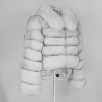 Дамско палто естествен косъм лисица XS, XL, снимка 2 - Палта, манта - 35049393