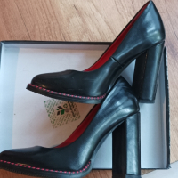 Дамски обувки черни 37, снимка 3 - Дамски обувки на ток - 44874758