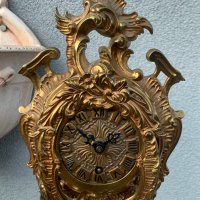 Каминен часовник в стил ROCOCO-Бронз с позлата, снимка 7 - Антикварни и старинни предмети - 27626114