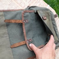 Стара брезентова чанта #10, снимка 4 - Антикварни и старинни предмети - 40538760