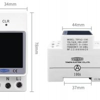 Контролен електромер TOMZN 4 в 1 за DIN рейка | 100A, снимка 6 - Друга електроника - 39871159