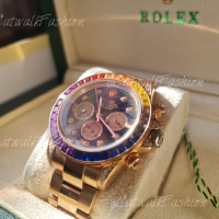 Rolex Rainbow Rose Gold, снимка 3 - Луксозни - 36558166