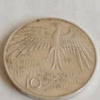 Монета 10 марки Олимпийски игри Мюнхен 1972г. за колекционери 25473, снимка 2 - Нумизматика и бонистика - 37757811