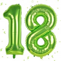 Нови зелени балони с големи числа 18 за Рожден ден Парти Декорации Украса, снимка 2 - Други - 39743615