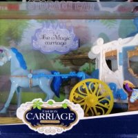 Принца и принцеса пепеляшка с кон и карета, снимка 1 - Кукли - 38939547