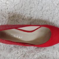 Обувки, червени, на ток, код 48/ББ1/35, снимка 4 - Дамски обувки на ток - 38768028