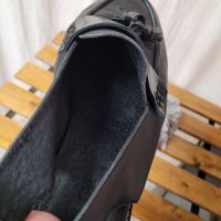 Лоуфъри черни OFFICE  естествена кожа- 39/40, снимка 2 - Дамски ежедневни обувки - 40873678