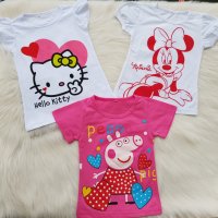 Тениска Peppa Pig,  Hello Kitty, Miney Mays, снимка 7 - Детски тениски и потници - 28244109