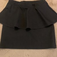 черна еластична къса пола пеплум Zara , снимка 6 - Поли - 23040030