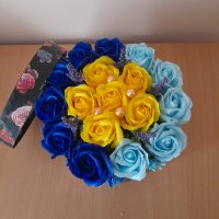 Голяма кутия със сапунени рози , снимка 8 - Изкуствени цветя - 38114729