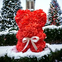 Подаръчни  мечета от декоративни рози, снимка 13 - Подаръци за жени - 28321703