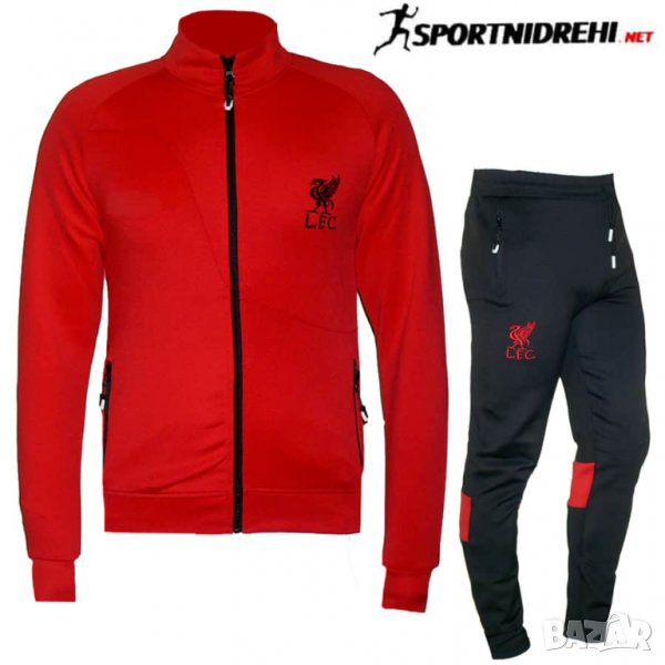 Мъжки футболен екип FC LIVERPOOL  2317, червено и черно, полиестер, снимка 1