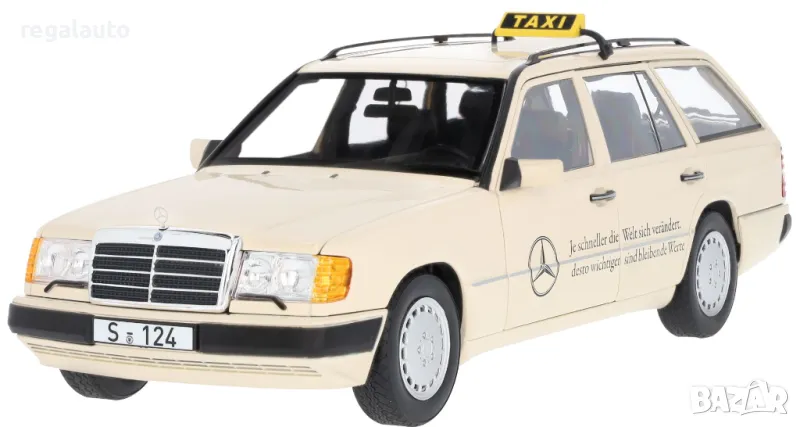 B66040702,умален модел die-cast Mercedes-Benz 300 D,S 124(1989-1993),T-Modell,Taxi,1:18, снимка 1