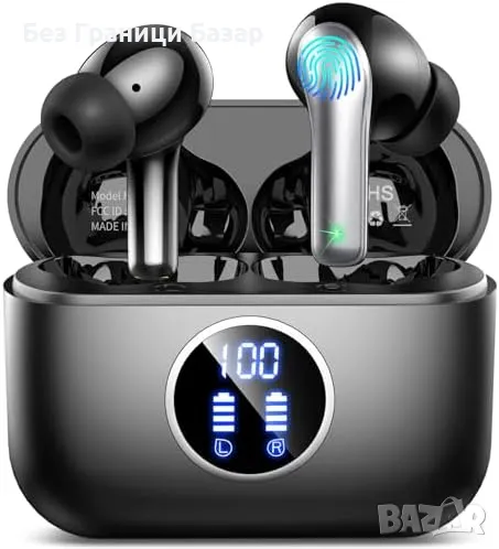 Нови Безжични Bluetooth 5.3 слушалки, 48 часа, шумопотискане, IP7 водоустойчиви, снимка 1