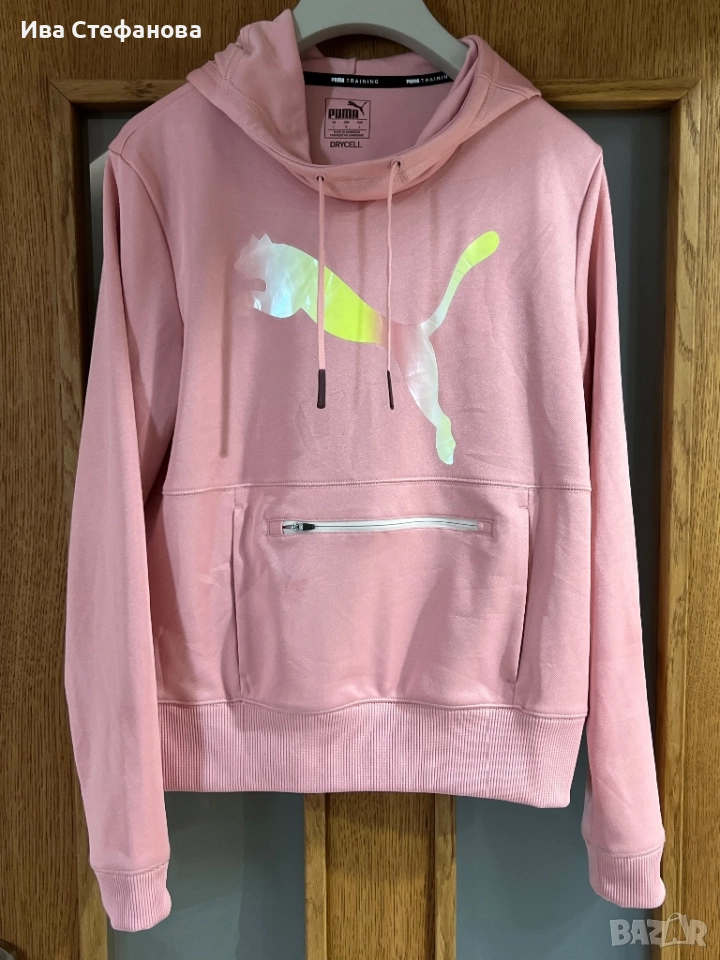 Нова уникална 100 % оригинална маркова розова спортна блуза суичър Puma Пума , снимка 1