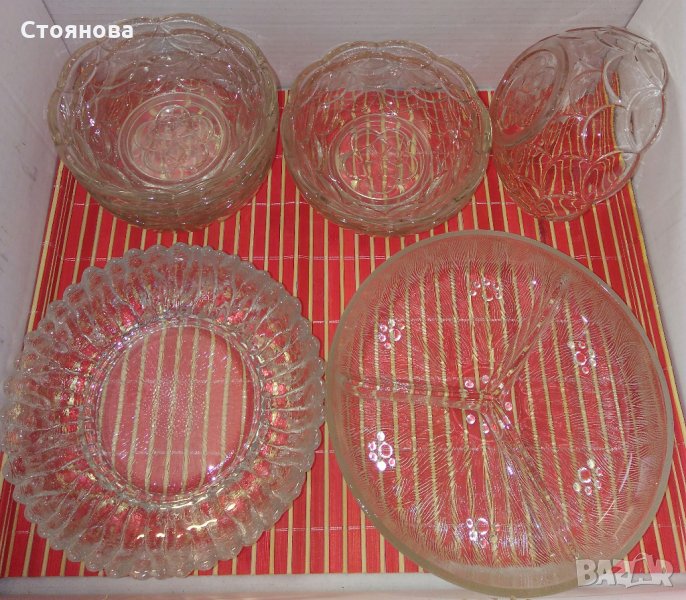 Стъклени купички и чинийки за различни десерти и ядки, снимка 1