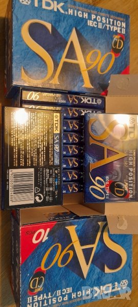 TDK SA 90 SA90 Лот от 10 бр чисто нови хромни касети OVP TDK SA90, снимка 1