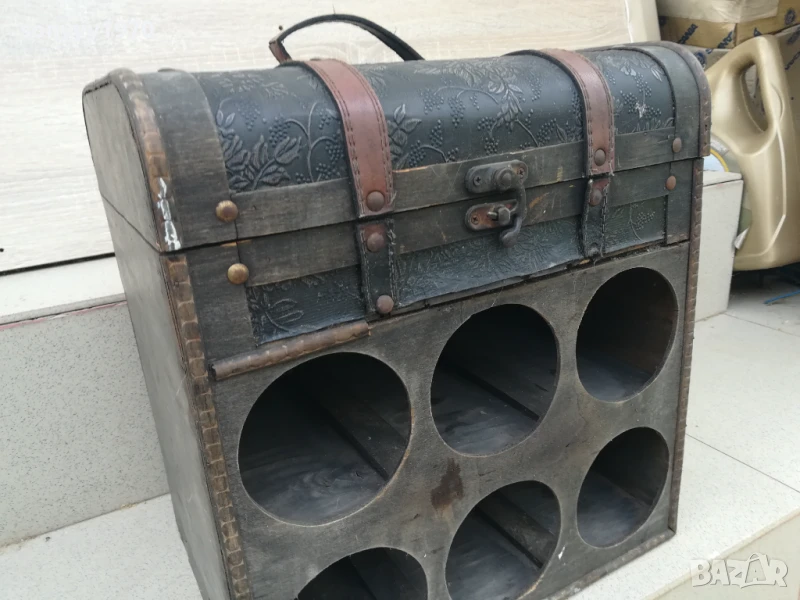 АНТИКА,КУТИЯ,САНДЪК С МЯСТО ЗА ВИНО 0206252001LCHERY, снимка 1