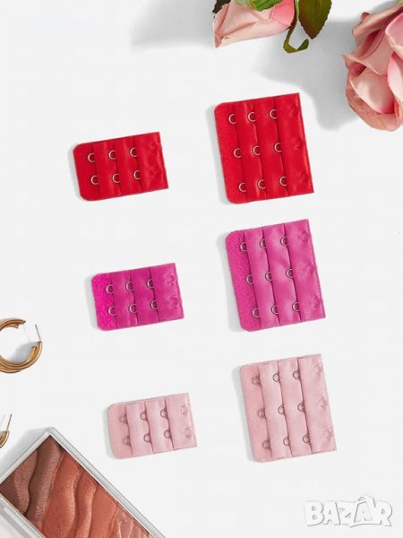 Удължители за сутиени- три цвята - 6 бр., снимка 1