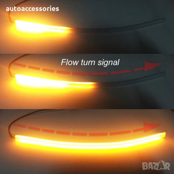 3000051155 LED Диодни Дневни светлини RXZ Amio DRL RGB Car Light многоцветни+функция бягащ мигач60см, снимка 1