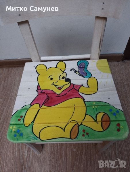Рисувани дървени детски столчета, снимка 1