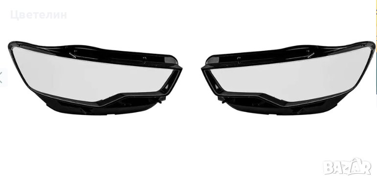 Комплект Стъкла за фар фарове Audi A6 C7 ляво и дясно stykla, снимка 1