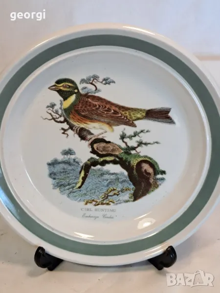английска порцеланова чиния с птица Portmeirion  25/2, снимка 1