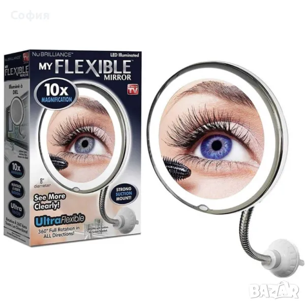 Оптично огледало с LED светлина, вакуумно захващане и10x оптично увеличение, снимка 1