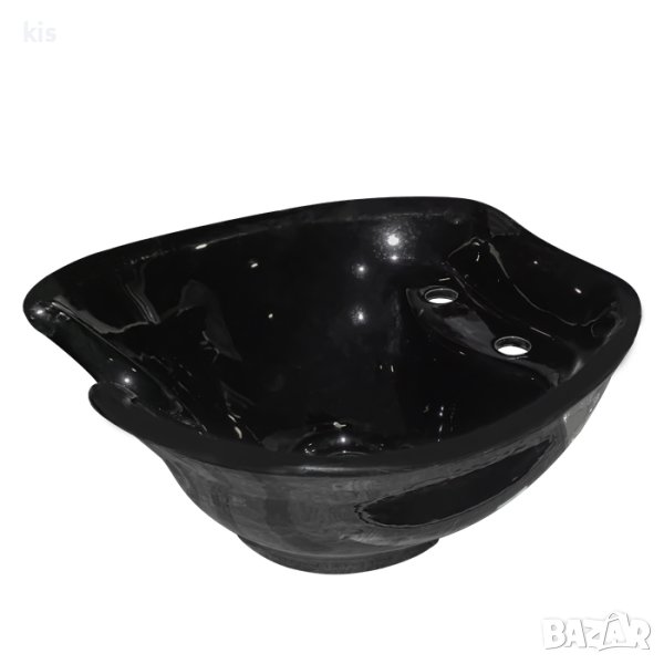 Черна керамична мивка за измивна колона DM8, снимка 1