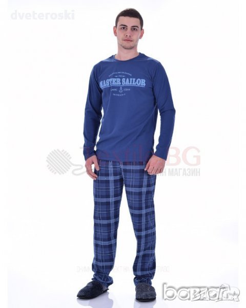 Мъжка пижама с дълъг ръкав 2ХЛ, снимка 1