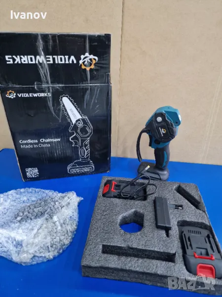 Безчеткова акумулаторна резачка Violeworks с 2 батерии, снимка 1