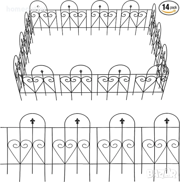 ПРОМОЦИЯ Модулна декоративна ограда за двор, 14 части ELEVENS A-HW89009 , снимка 1