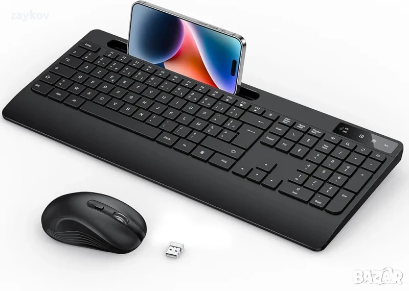 OMOTON AZERTY Безжична клавиатура, пълна ергономична клавиатура, снимка 1