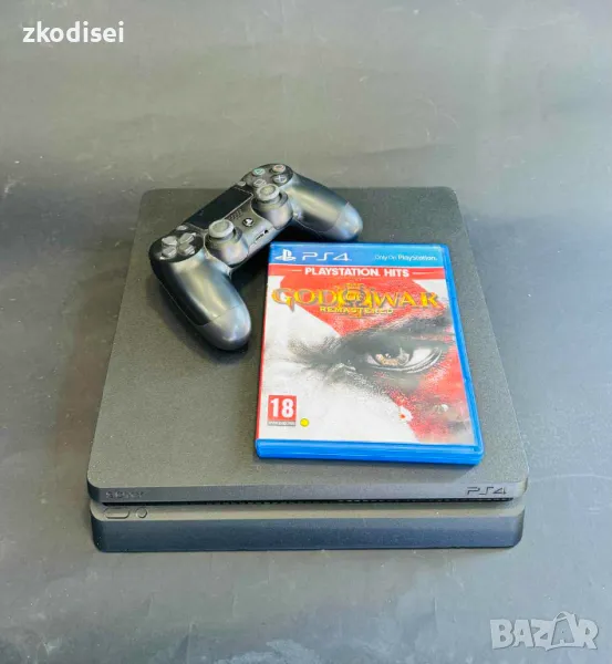 Sony Play Station 4 SLIM с 1бр. джойстик и 1бр. игра, снимка 1