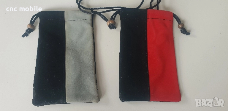Калъф за телефон - текстилна торба с връзки, снимка 1