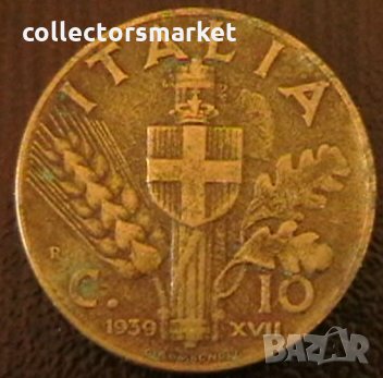 10 центисими 1939, Италия, снимка 1
