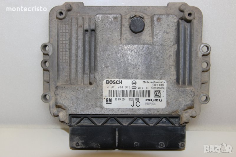 Моторен компютър ECU Opel Astra H (2003-2010г.) 0 281 014 643 / 0281014643 / 98 074 154 / 98074154, снимка 1