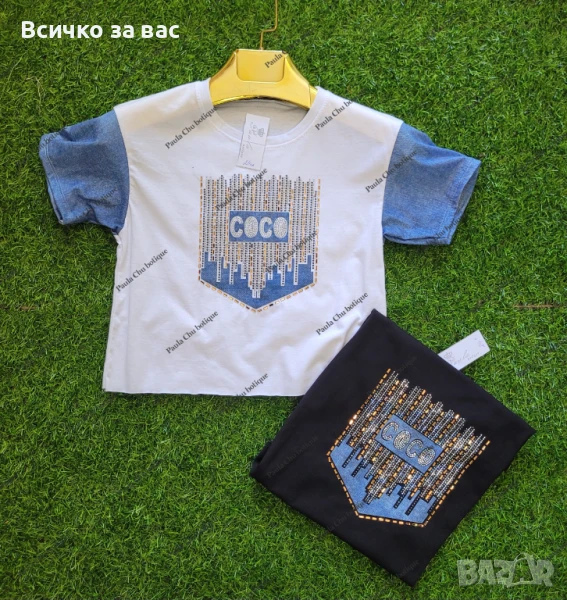 Кроп топ Камъни Коко, снимка 1