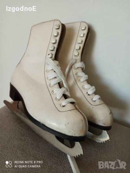 Винтидж Стари детски кожени кънки за лед Piruet103, снимка 1