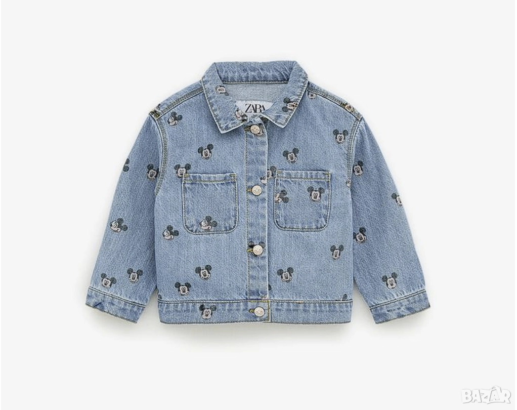 Детско дънково яке ZARA Мики Маус 12-18 месеца, снимка 1