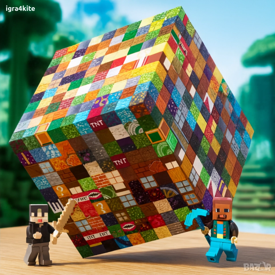 Майнкрафт Магнитни Кубчета 400/320/240/160/80 бр. с герои + ДОСТАВКА, снимка 1